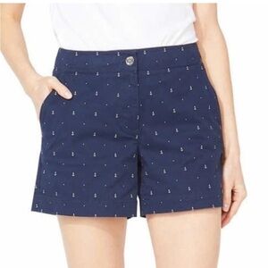NEW Nautica Women’s Twill Cotton Blend Navy Short  size 12